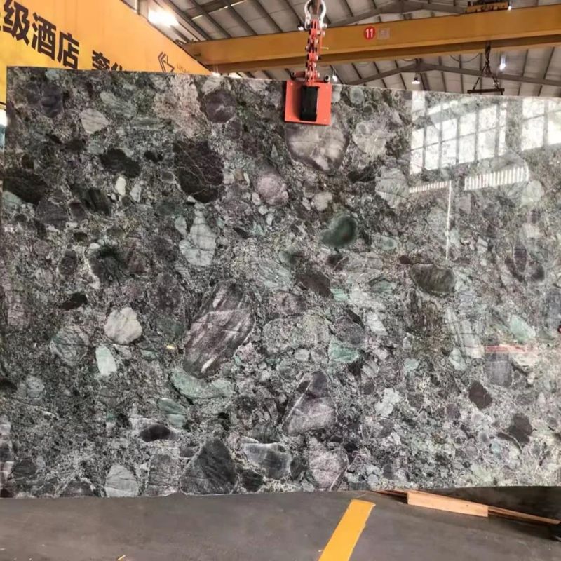 Luxury Kitchen Counter Top Emerald Green Stone Slab Tiles Granite