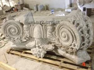 G664 Architectural Granite Column Capital with Carving (BYX-CP-003)
