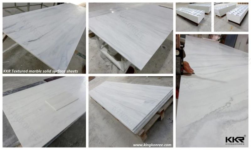 Hot Sale 6mm Thin 100% Faux Stone Acrylic Solid Surface Sheet
