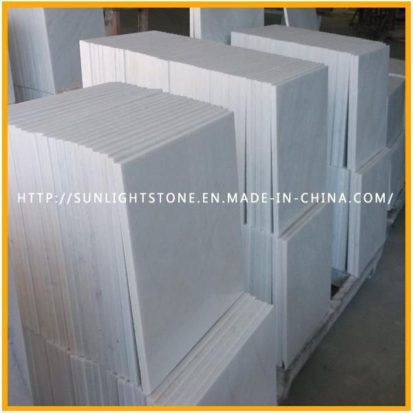 Chinese Snow White Marble Stone Tiles for Wall, Floor, Countertop