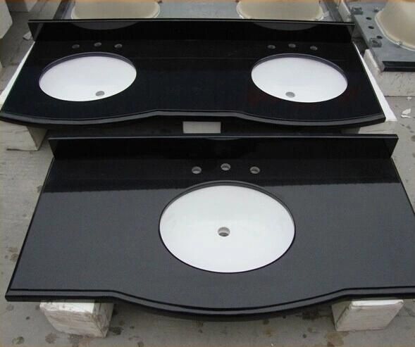 Popular Absolute Black Granite Countertop Solid Surface Kitchen Top