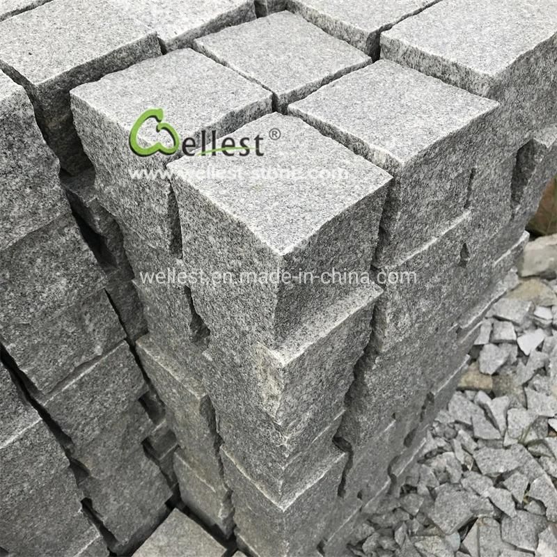 10X10X10cm Granite Driveway Paving Stone, Grey Granite Driveway Paver