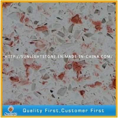 Artificial Yellow/Red Colors Quartzite/Quartz Stone