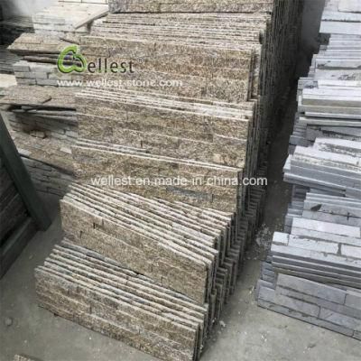 Yellow Quartzite Ledgestone, Wall Stone Panel, Culture Stone, Quartzite Tile