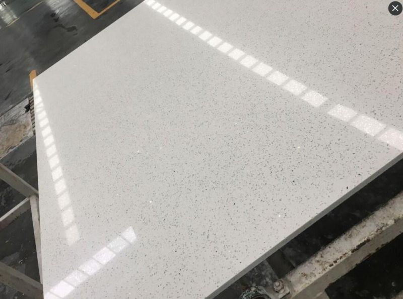 Crystal White Quartz Stone Countertop Design