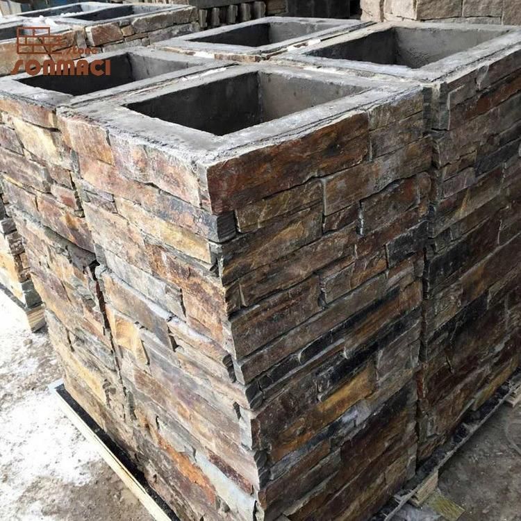 Natural Cultured Stone Pillars Mold for Home Decoration