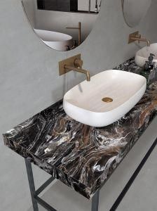 Sintered Stone for Bathroom Floor Tile Decoration Background Countertop Bathroom Sink
