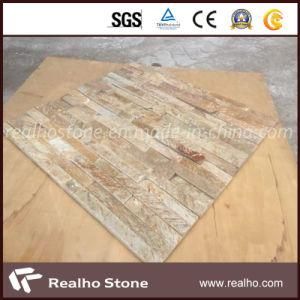 Cheap Yellow Ledgestone Stacked Stone Tiles for Wall Panel Veneer
