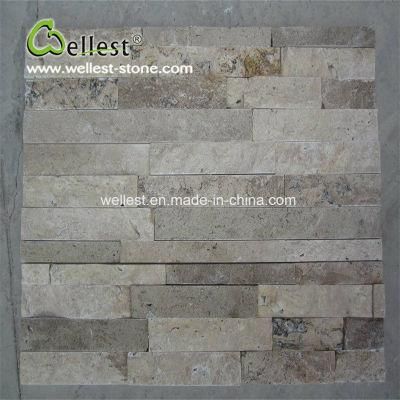 Travertine Tile Ledge Stone for Wall Deco Stacked Stone Travertine Stone Veneer