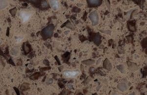 Q112 Bana Brown-- Big Blocky in Quartz Stone for Vanity and Table Countertop