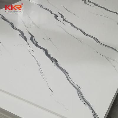 Customize Popular Artificial Pure White Calacatta Quartzite Slabs Quartz Stone for Countertops Vanity-Tops