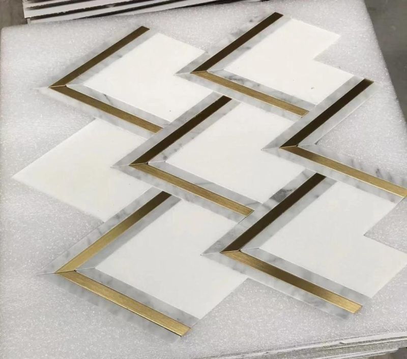 Skyline Marble Mosaic Tile for Bathroom Wall Kitchen Backsplash