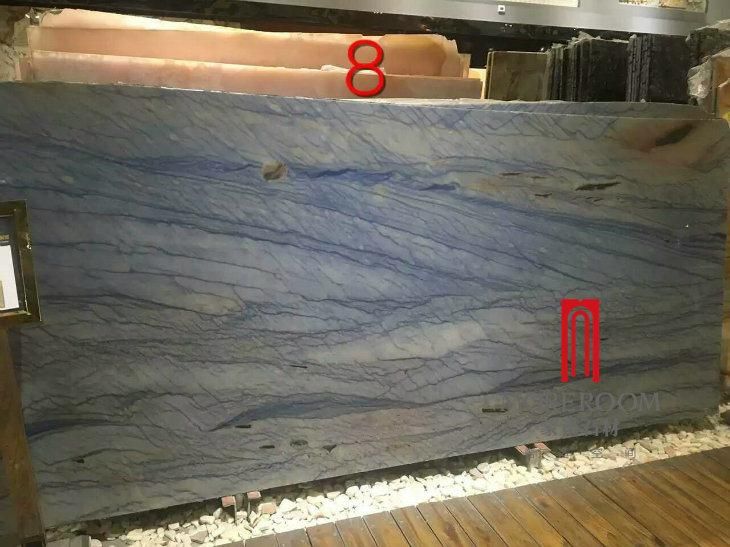 Italy Marble Stone Exhibition Azul Macauba Grainte Light Blue Marble Slab
