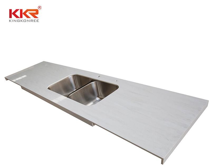 Customized Vanity Sink Kitchen Countertop Artificial Stone Solid Surface Vanity Tops