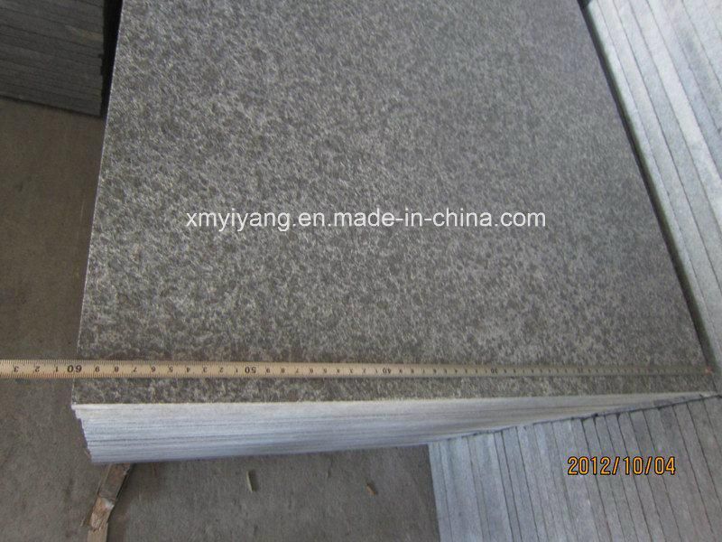 Flamed Black Basalt G684 Tile and Cubestone