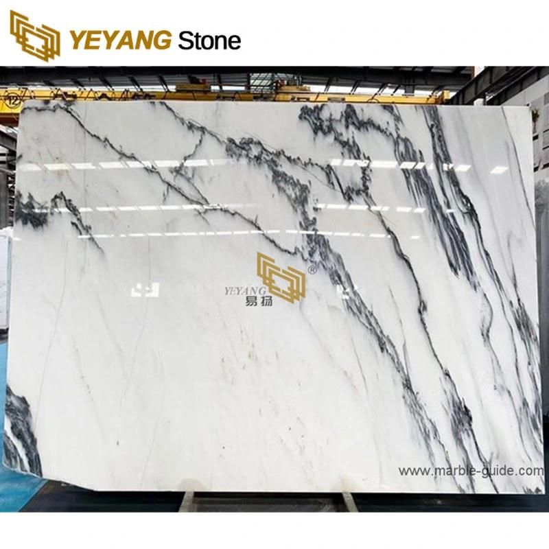 Kitchen Top White Marble Landscape Painting Marble for Wall/Countertop/Table/Background