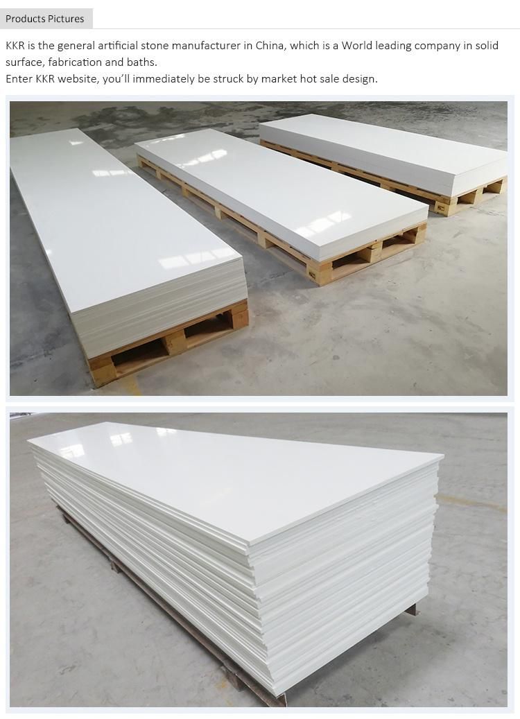 Artificial Stone White Corian Kitchen Countertop Solid Surface