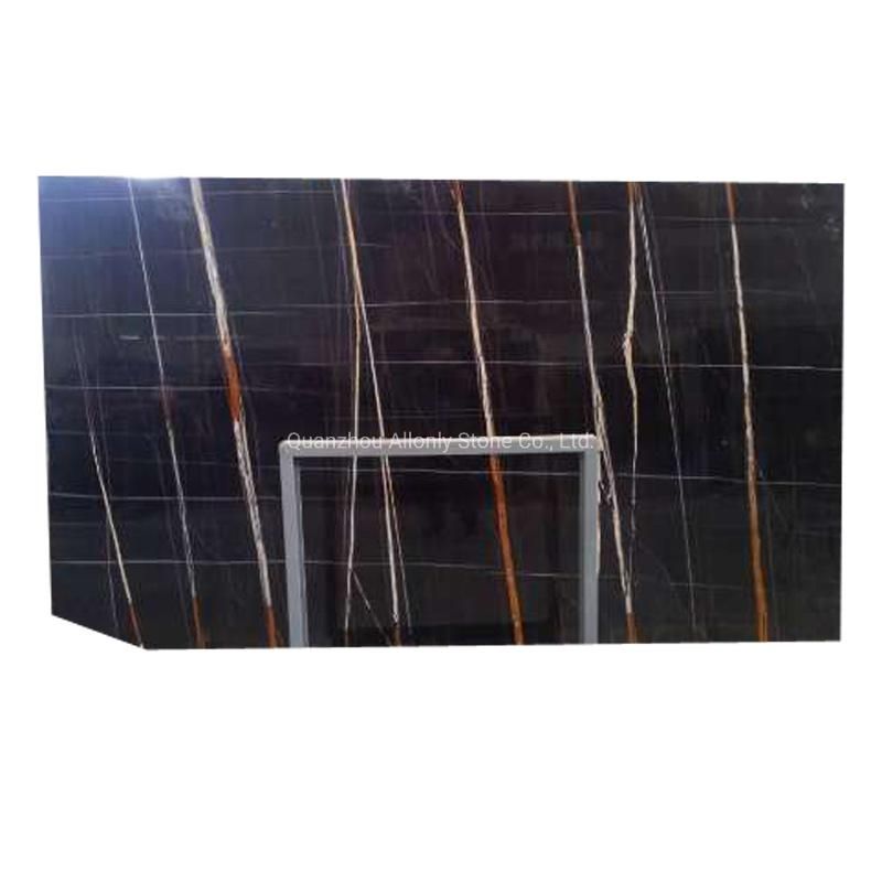 Wholesale Black Marble with Gold Vein Marble Stone Slab Price