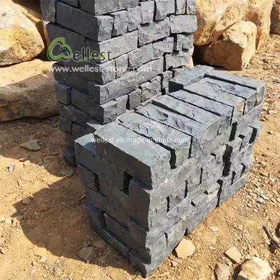 Natural Paving Brick Limestone Driveway Border Stone