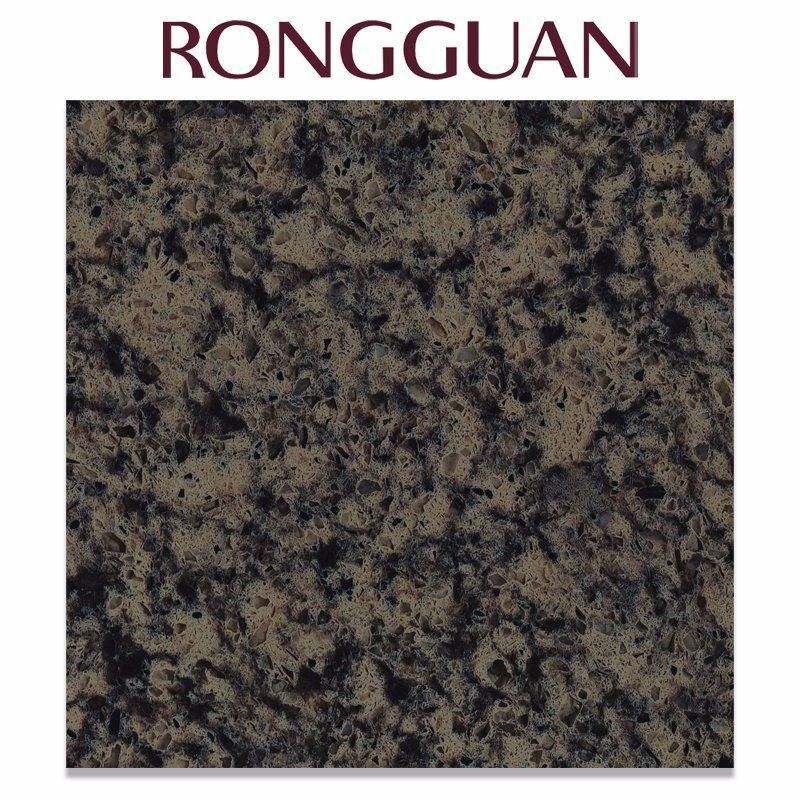Black Color Big Slab Artificial Marble Quartz for Vanity Top