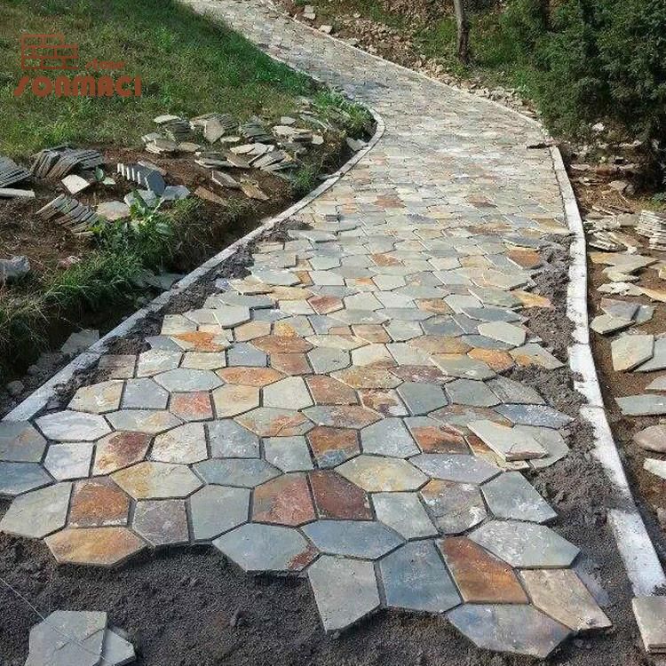 Natural Rustic Color Slate Flagstone Pattern