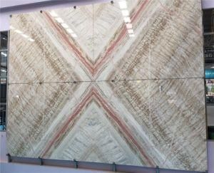 Selected High Quality Bookmatched Red Dragon Onyx Slabs for Decoration/Marble
