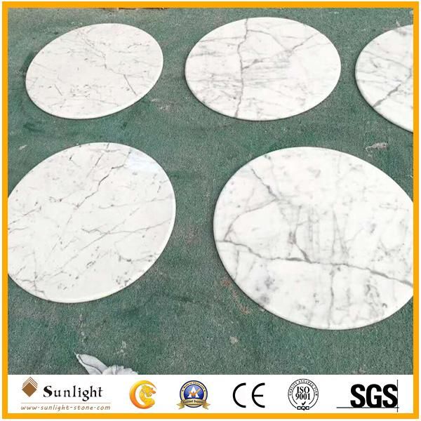 Comtomize Natural Stone Carrara White Marble Vanity Top for Bathroom