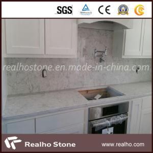 Polished Artificial Carrara White Quartz Countertop for Sale