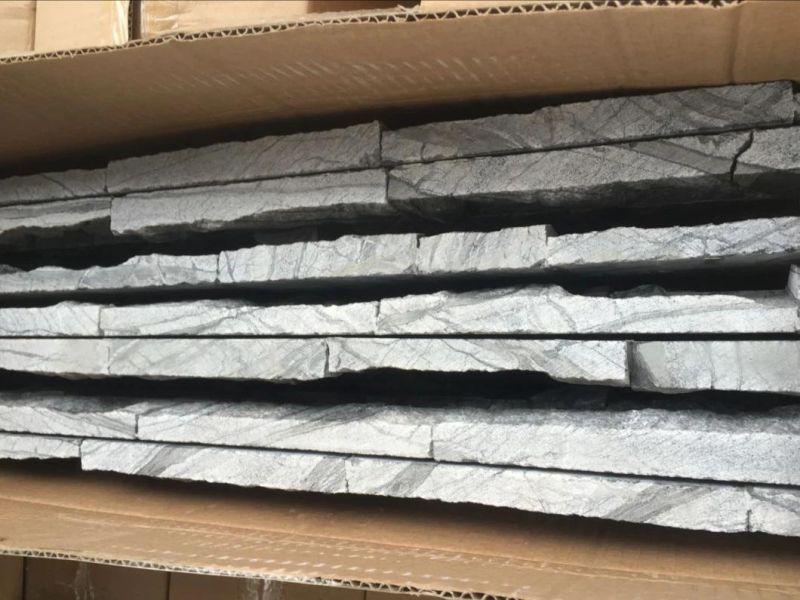 Black Wooden Grain Timber Black Culture Stone Marble Tiles