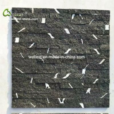 Black Quartzite External Wall Stone, Stack Stone Tile for Wall Panel