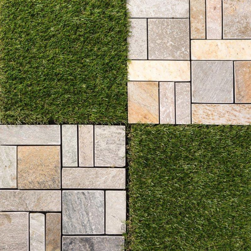 Outdoor Interlocking Flooring Natural Stone DIY Granite Slab