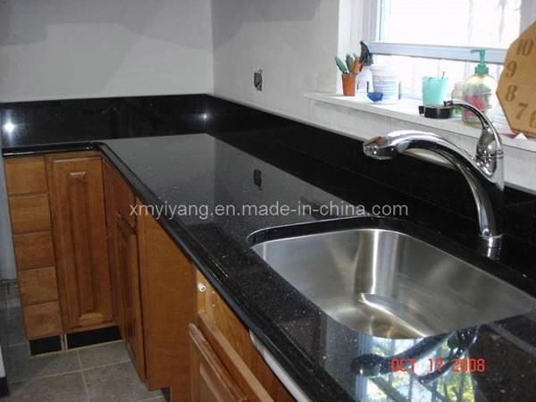 Black Galaxy Granite Countertop for Kitchen/Bathroom Decoration
