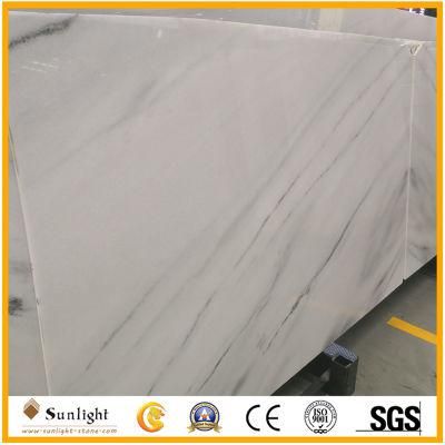 Good Quality Natural Columbia White Marble Slab with Grey Veins
