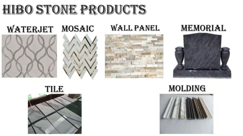 Natural Stone Marble Pure White Thassos and Shell Waterjet Flower Pattern Mosaic Tile Waterjet Tile