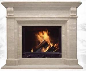 Turkey Travertine Fireplace Surround-Familyroom