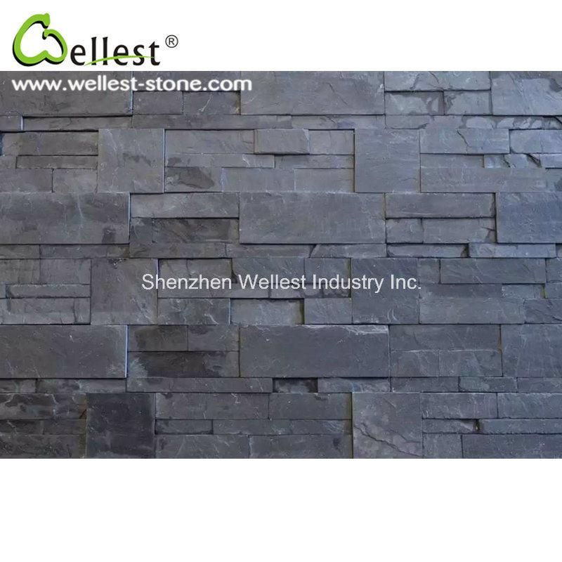 Honed Black Slate Tile for Flooring Paver and Wall