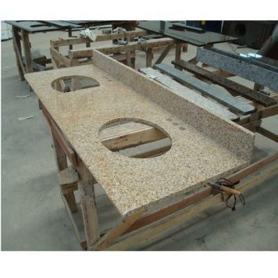 China G682 Yellow Granite Double Sinks Vanity Tops for Bathroom