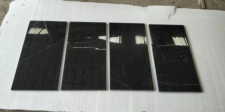 Nero Marquina Black Cheap Marble Tiles for Wall and Floor