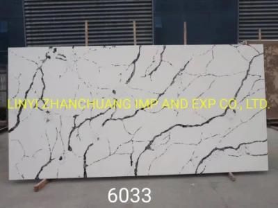Prefabricated Solid Marble Quartz Stone Slab for Kitchen Countertop