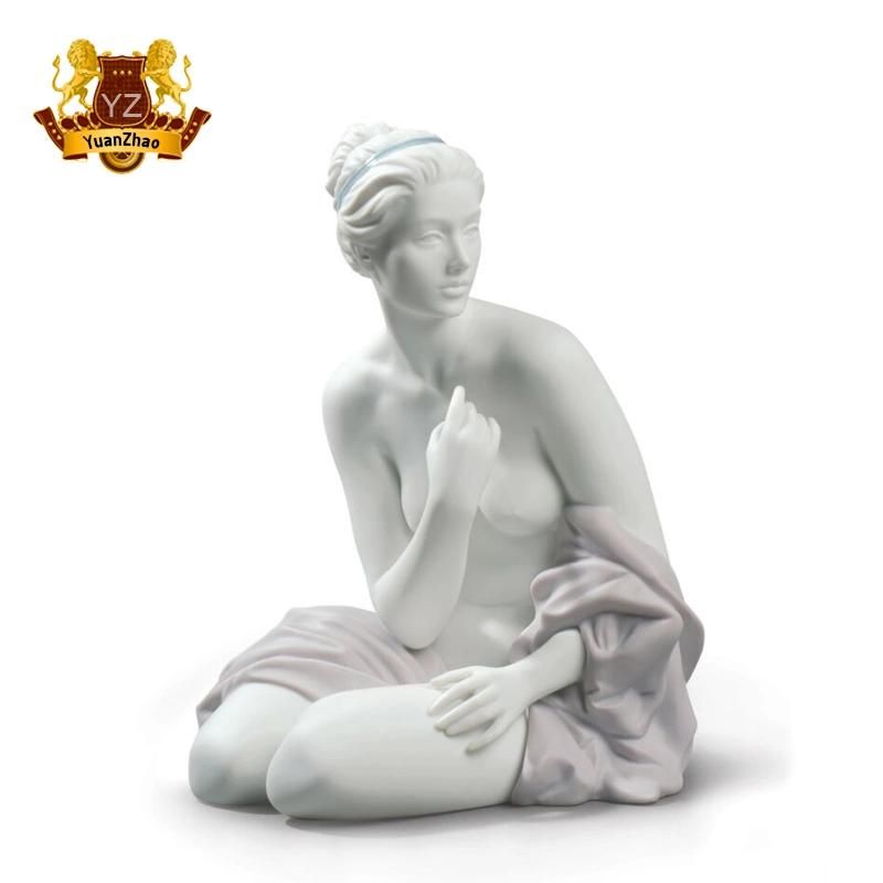Garden Decoration Life Size White Marble Nude Figure Woman Sculpture for Sale