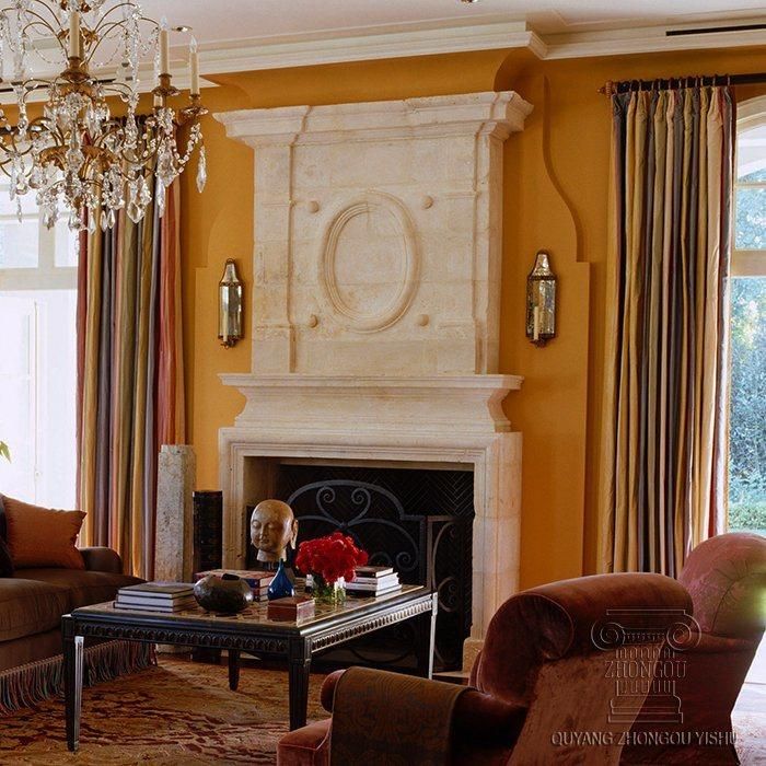 Simple Traditional Marble Fireplace