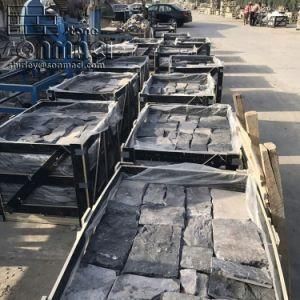 Natural Black Squar Shape Free Form Natural Stone Walling