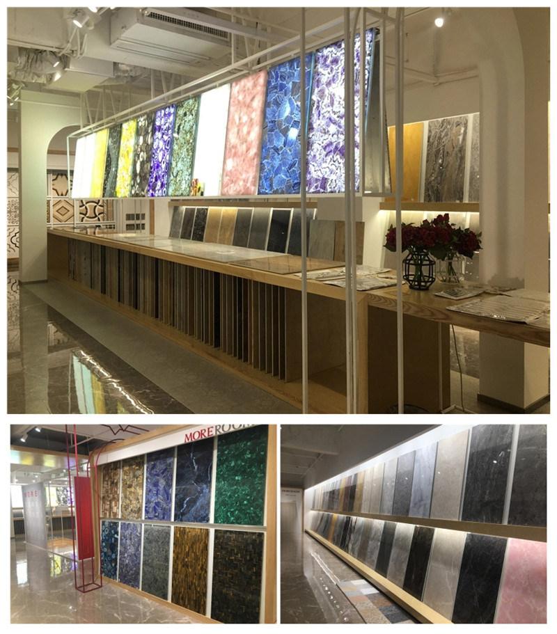 Semiprecious Stone White Quartz Slab Counter Top Onyx Crystal Quartz Slabs
