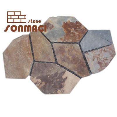 Rustic Irregular Slate Flagstone for Landscape Flooring