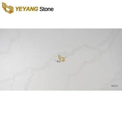 Matt/Polished White Calacatta Quartz Light Grey Veins for Kitchen/Bathroom/Wall/Vanity/Countertop