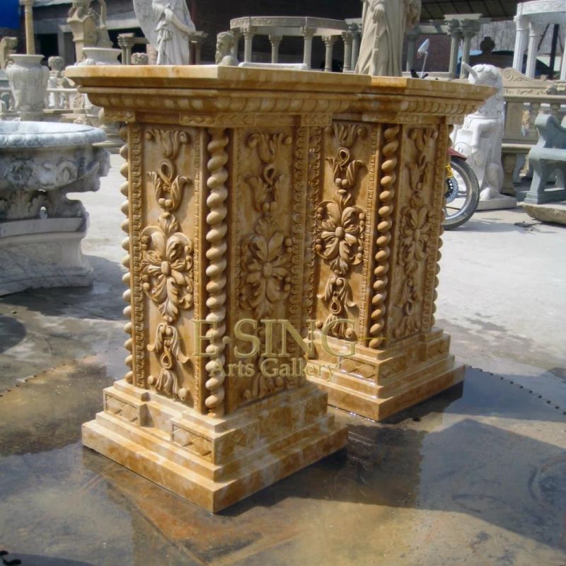 Custom Natural Stone Roman Hand Carving Marble Pillar