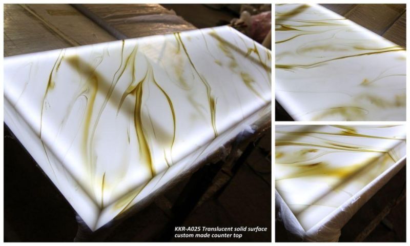 DuPont Corian Acrylic Translucent Stone Translucent Decorative Panels Solid Surface Material Faux Interior Wall Panels Sheet