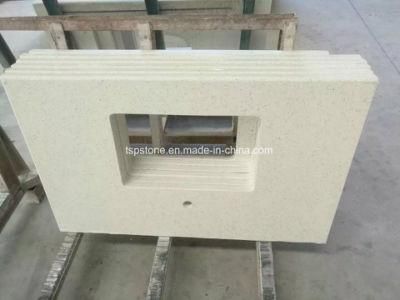 Artificial White Quartz Stone Countertop for Kitchen Tops Vanity Tops