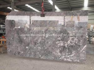 Chinese Romantic Grey Silver Marble Slab Tile Wall