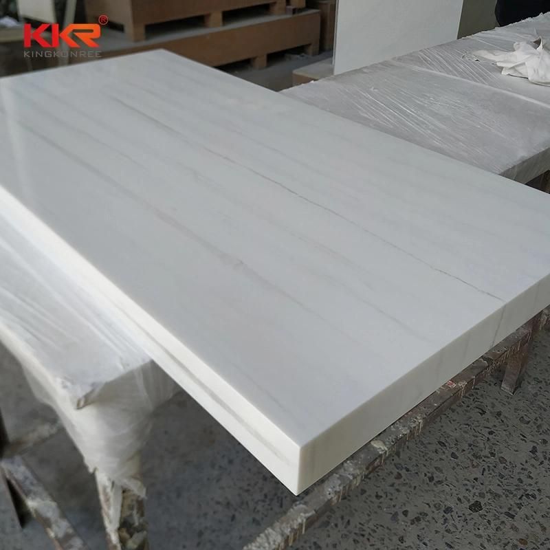 Kkr Solid Surface Artificial Stone Hotel Dining Round/ Square Shape Tabletop